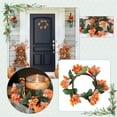Berries with Simulated Wreath Orange Decorations Candle Thanksgiving