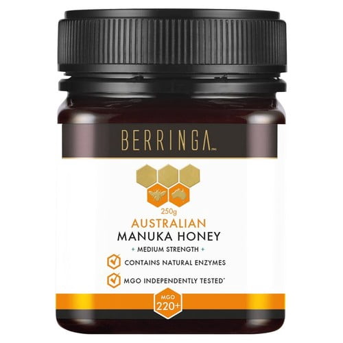 Berringa Manuka Honey MGO +220 250g, British Import (Pack of 2)