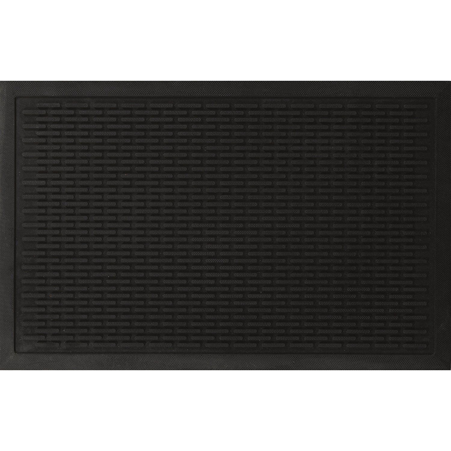 Berrnour Home  Ribbed Rubber Entrance Scraper DoorMat 18"x30"-24"x36"