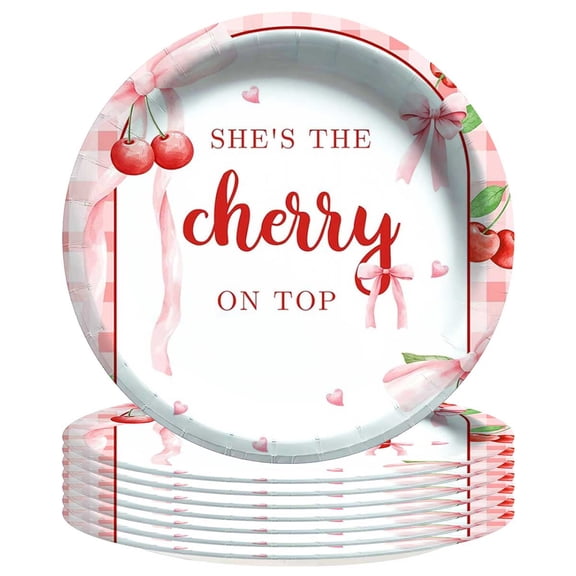 Berry 1st Starwberry First One Paper Plates Birthday Party Supplies Decorations 8pcs Tableware Disposable Dinnerware