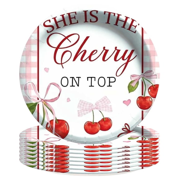 Berry 1st Starwberry First One Plates Party Supplies Birthday Decorations Tableware Disposable Dinnerware 8pcs