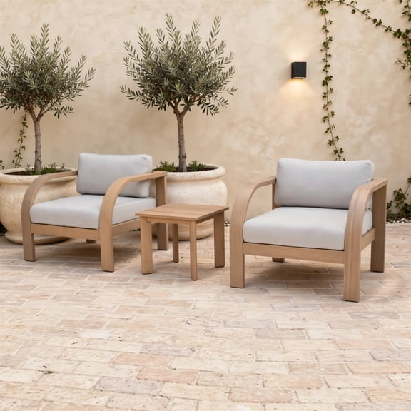 Berry 3pc Outdoor Patio FSC Certified Wood Seating Set