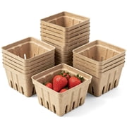 Berry Basket Pulp Fiber Produce Vented Container 20pcs for Fruit Vegetable Farmer Market4.3 4.3 2.75 in