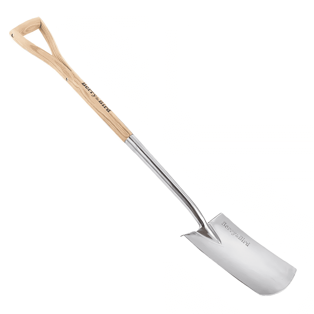 Berry&Bird 41.34 in Ash Wood D-Handle Square Border Spade