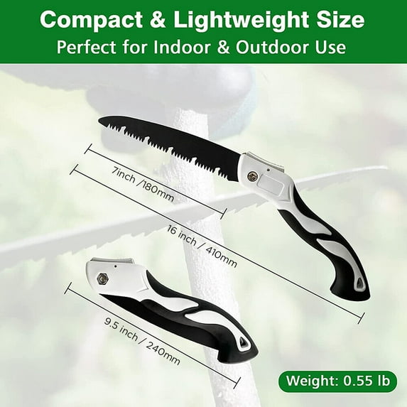 Berry&Bird Folding Saw Gardening Hand Pruning Saw 7.5''Rugged SK5 Steel Blade US