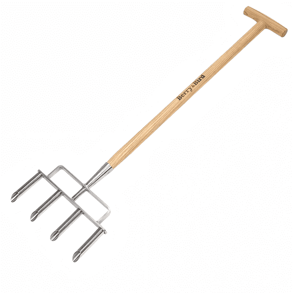 Berry&Bird Manual Lawn Aerator 4 Spike Hand Plug Coring Aeration