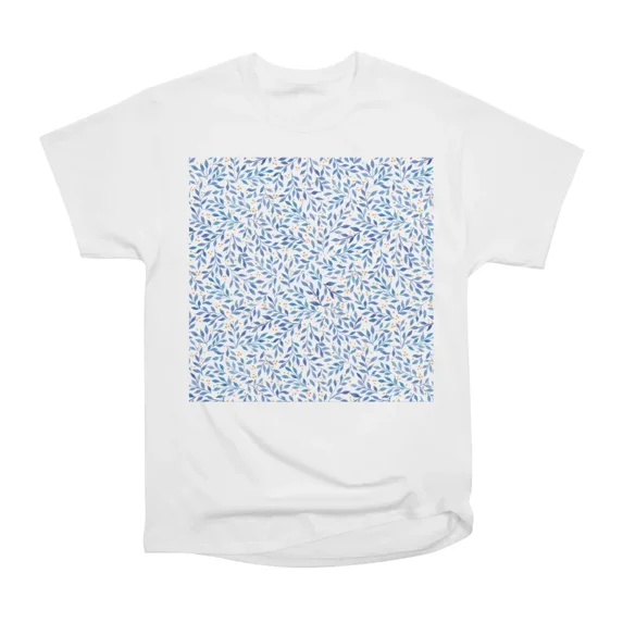 Berry Branches Pattern Blue Palette T-Shirt Tee Gift For Him Merch For ...