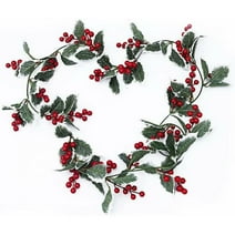 Decorated Garland for Staircase Santa Wooden Door Corner Door Frame