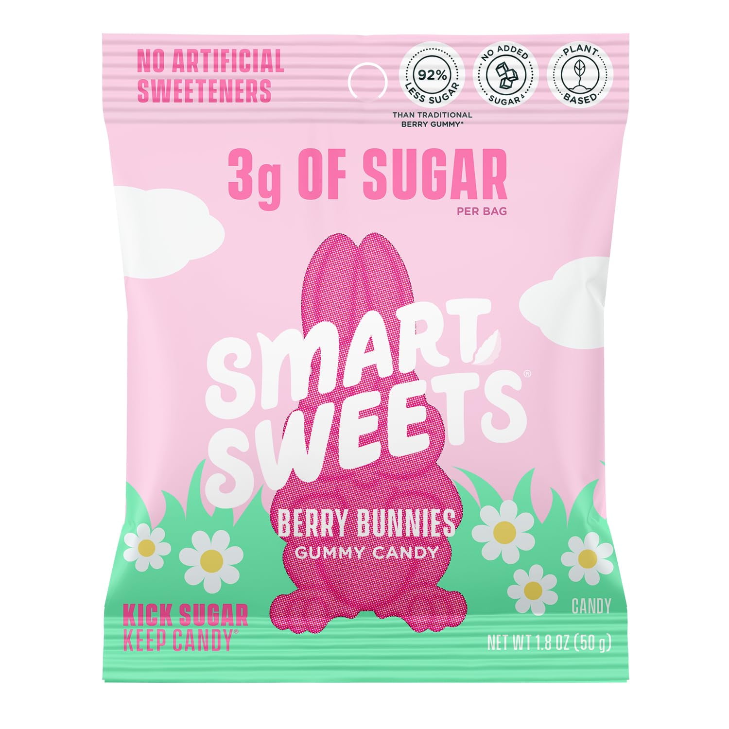 Berry Easter Candy, 1.8oz (Pack of 14),Gummy Candy with Low Sugar, Low
