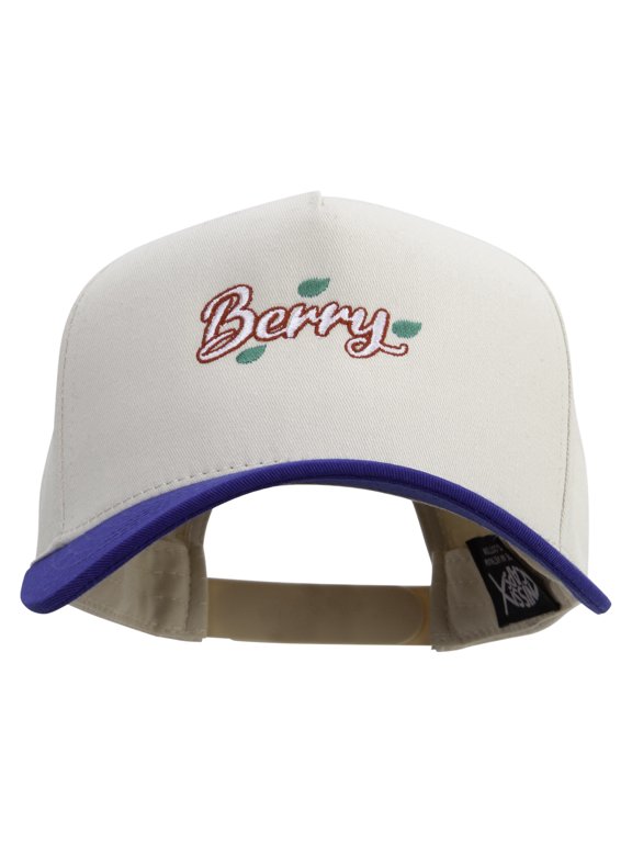 Berry Embroidered Premium Pro Style 5 Panels Cap - Royal Stone OSFM
