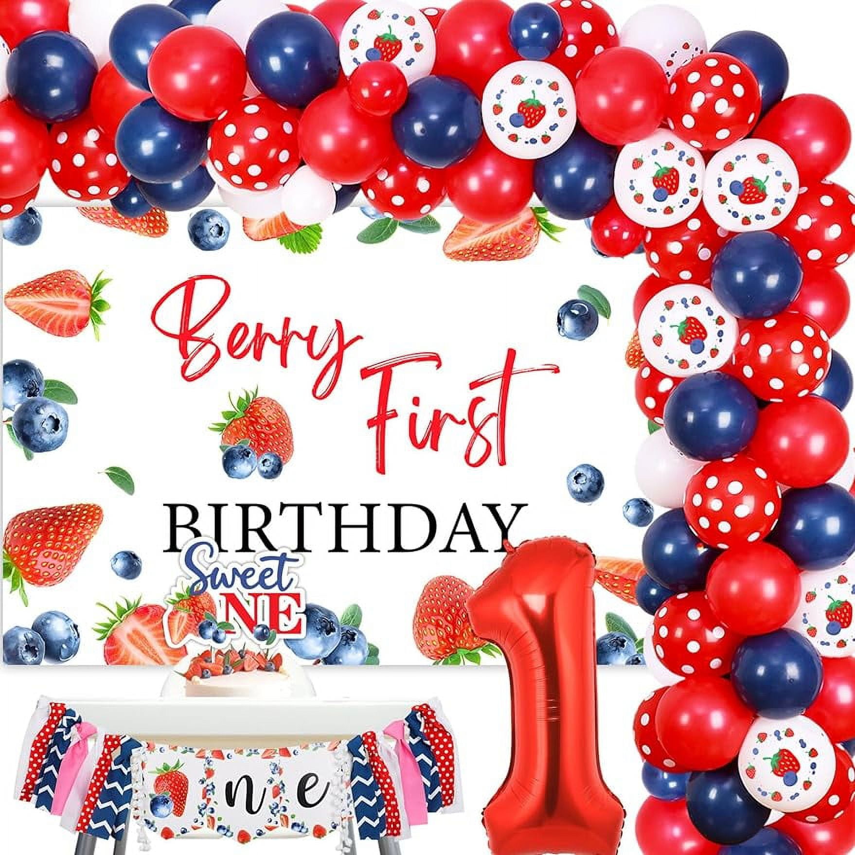 Berry First Birthday Party Decorations Strawberry Blueberry 1st ...