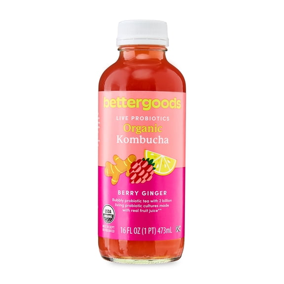 bettergoods Organic Berry Ginger Kombucha, 16 fl oz