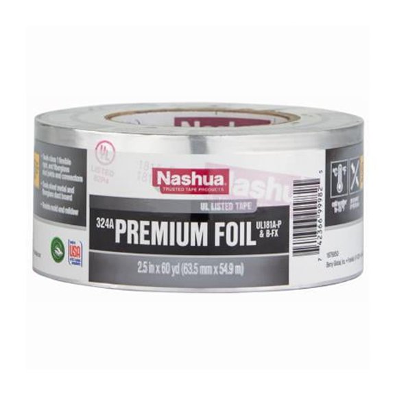 Berry Global 2.5"x60YD SLV Foil Tape 4 Pack