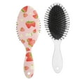thumbnail image 1 of Berry Hair Brush, Strawberry Lover Pattern Detangling Paddle Brush, Sweet Red Fruit Design, 1 of 7