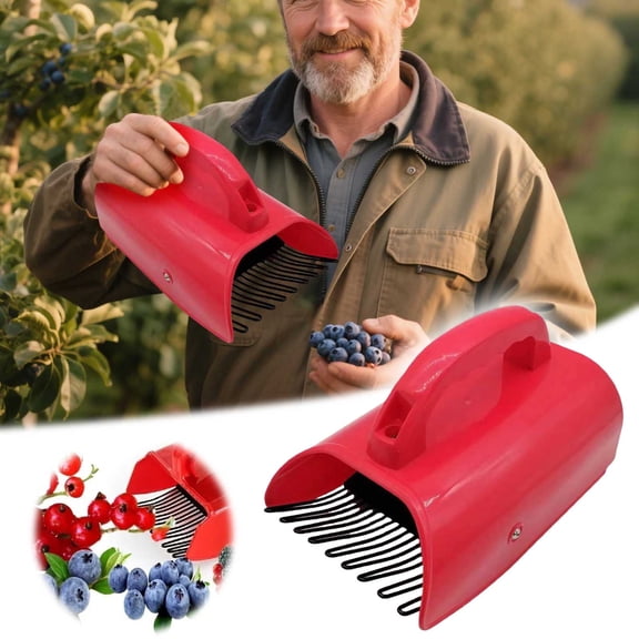 Berry Harvesting Tool for Berry Picking with Ergonomic Handle - Ideal for Raspberries Blackberries and Blueberries in Garden and Farm Use