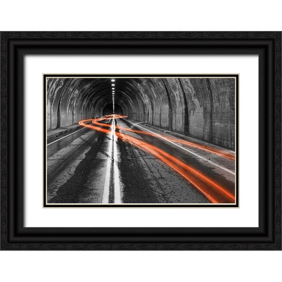 Berry, Jerry 32x23 Black Ornate Wood Framed with Double Matting Museum Art Print Titled - Drunk N Tunnel