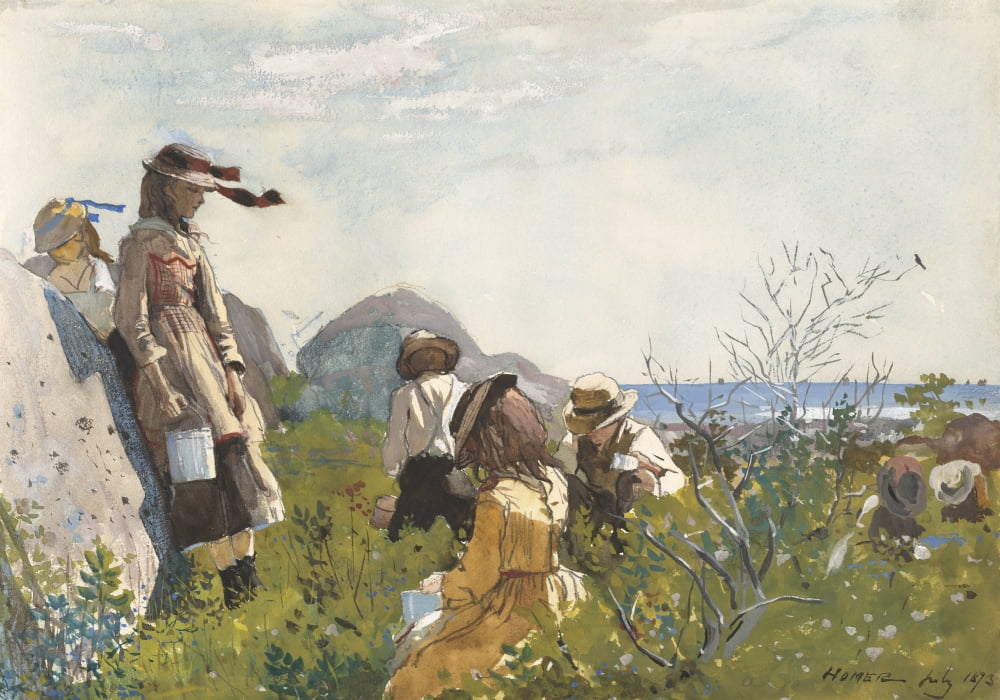 Berry Pickers Canvas Art - (36 x 24)