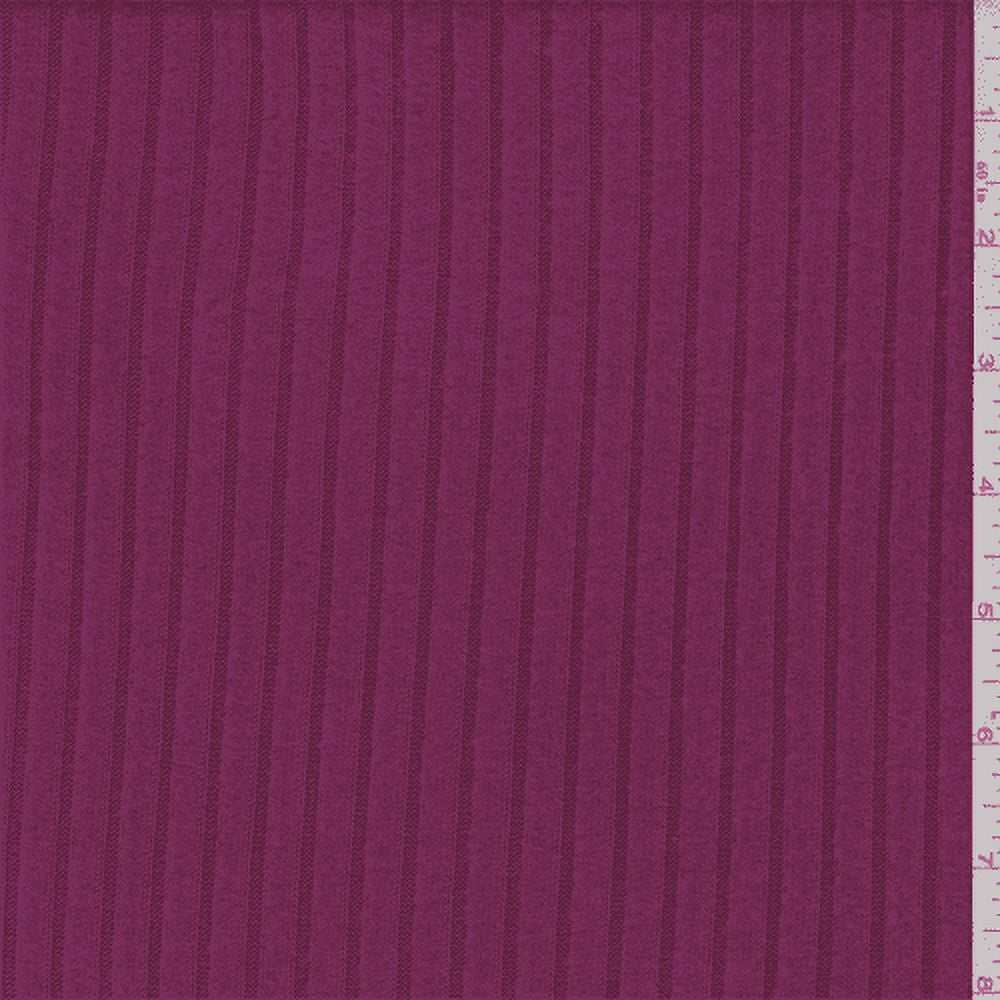 Berry Pink Poor Boy Sweater Knit, Fabric Sold By the Yard