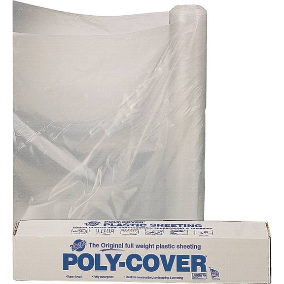 Orgill Plastic Poly Film - 4 Mil Clear LDPE - 16' x 100'