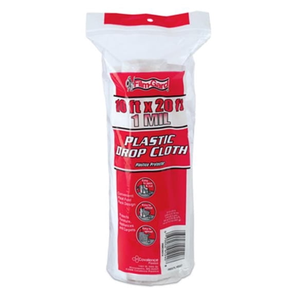 Berry Plastics 626222 1Mil Medium Duty Plastic Drop Cloth- 10 x 20 ft