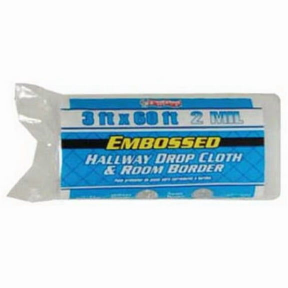 Berry Plastics 626230 Medim Embossed Drop Cloth- 3 x 60 ft