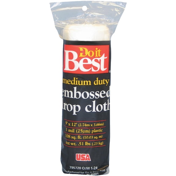 Do it Best Embossed Plastic Drop Cloth
