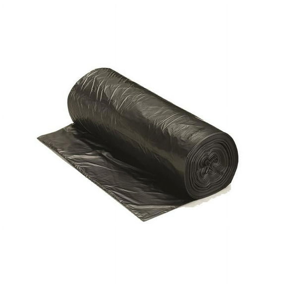 Berry Plastics PGR3858X5B PE 60 gal 38 x 58 in. 2.0 Mil Can Liner On A Roll, Black