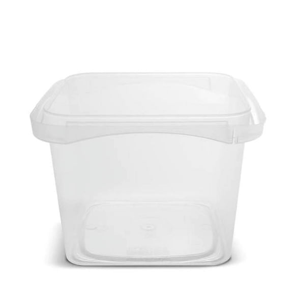 Berry Plastics SelecTE IML PP Tamper Resistent Square Tub Container, 16 oz, Clear | 720/Case