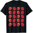 thumbnail image 1 of Berry Raspberry Pattern Fruit Lover Raspberry T-Shirt, 1 of 4