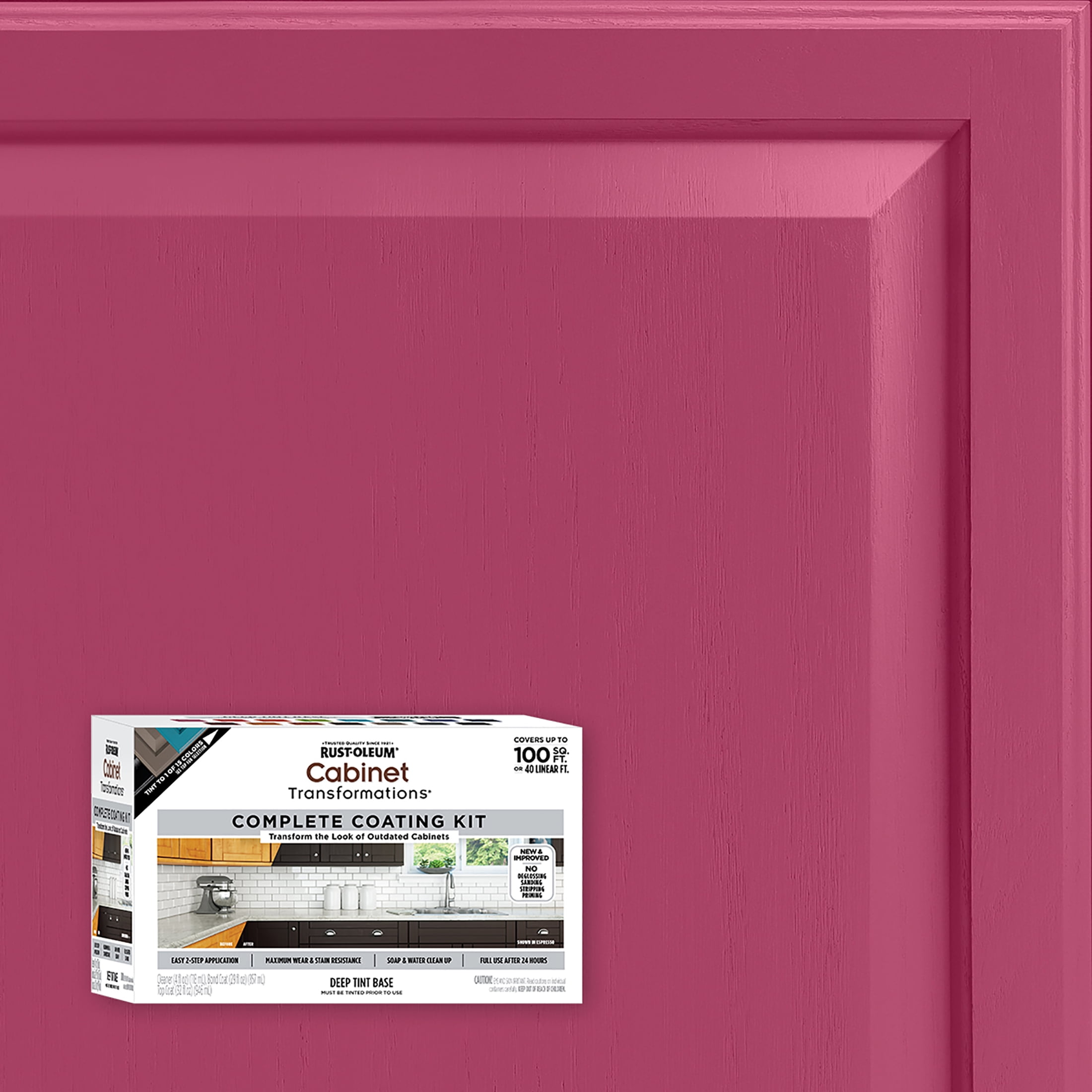Berry, Rust-Oleum Cabinet Transformations Satin Coating Kit-38039001T, Quart