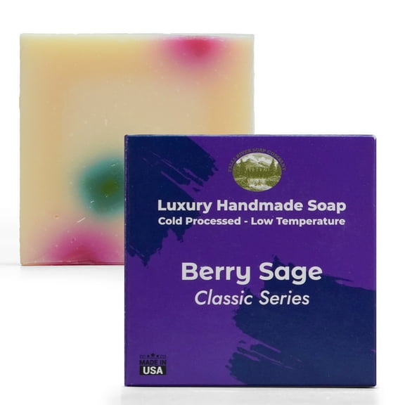 Berry Sage Soap - Premium Classic Single Soap Bar 5oz - Falls River Soap