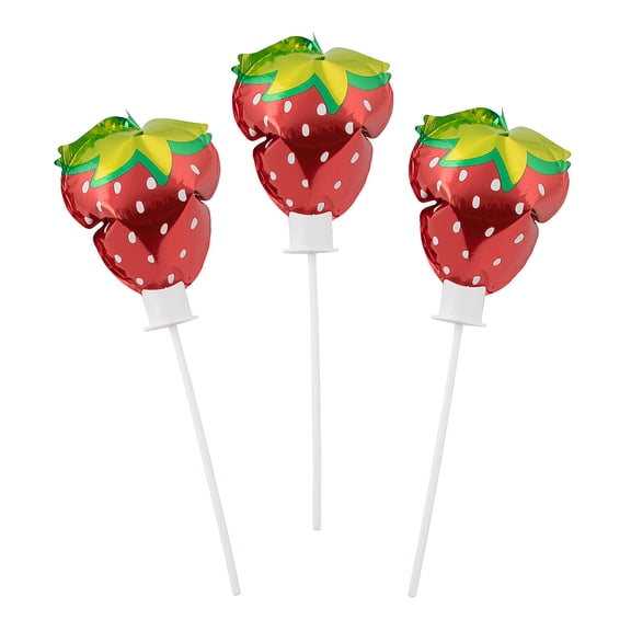 Berry Self-Inflating 4 1/2" Mylar Balloons 6 Pieces