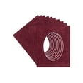 thumbnail image 1 of Berry Suede Acid Free 6x7.5 Oval Picture Frame Mat with White Core Bevel Cut for 3x5 Pictures -, 1 of 3