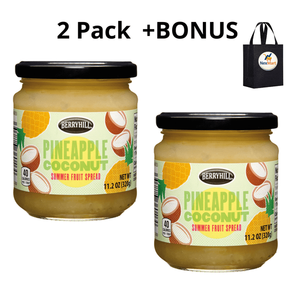 Berryhill Pineapple Coconut Spread 11.2 oz 2 PK+ Bonus