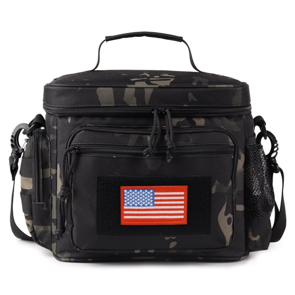 Berryrizz Lunch Box for Men, MOLLE Tactical Lunch Bag Leakproof Insulated Large Capacity