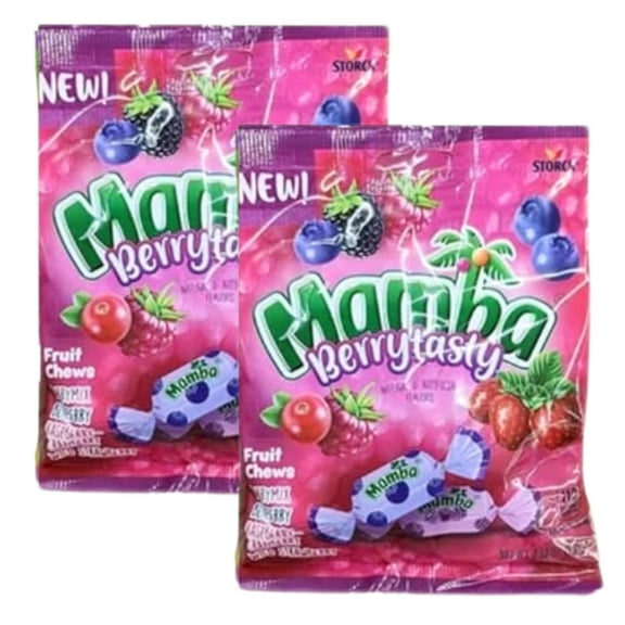 Berrytasty Fruit Chews Candy 3.52 oz Individually Wrapped Candies for Home Office Holiday Spring Birthday Wedding Party Favor Snack Treats Basket Stuffer Goodie Bag Fillers Gift Supplies - 2 Bags