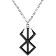 Berserk Amulet Talisman Sign Necklace,Overlord Egg Shell Black Light Necklace,Beihei Leite Necklace Cos Pendant,Warrior Logo Metal Pendant NecklaceBlack
