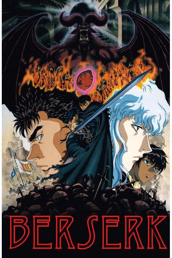 Berserk Anime 1997 Poster 28x43cm Frameless Poster 12x18Inch,30x46cm inches Wall Art Home Decor Gift