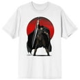 thumbnail image 1 of Berserk Anime Guts Lone Mercenary Character Men's White Graphic Shirt-Medium, 1 of 3