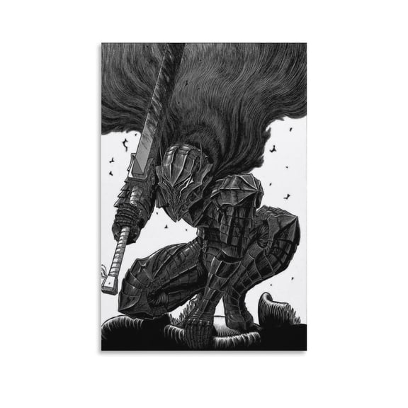 Berserk Anime Poster Artworks Canvas Poster Room Aesthetic Wall Art Prints Home Modern Decor Gifts 12x18inch(30x45cm)