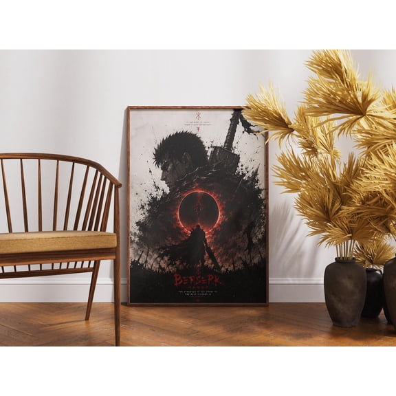 Berserk Anime Poster, Minimalist Wall Art Print Unframed Size 24''x36'' GooGate