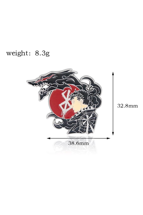 Berserk Branded Warrior Logo Necklace Keychain Overlord Egg Guts Metal Pendant(X00337)