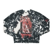 Berserk Conviction Arc Manga Character Art Adult Black Bleach Washed Crew Neck Long Sleeve Tee-Small