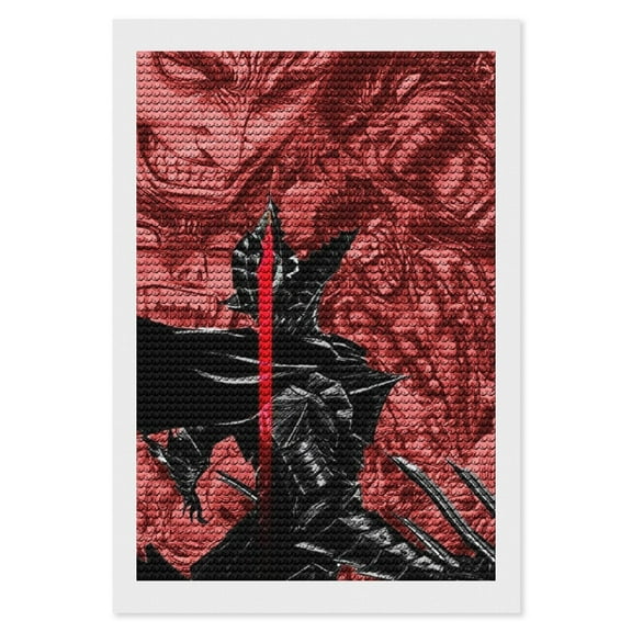 Berserk Diamond Art Kits DIY 5D Anime Painting by Number Kits Full Drills for Adults Crystal Pictures Arts Craft for Home Wall Decor Gift 8"×12"