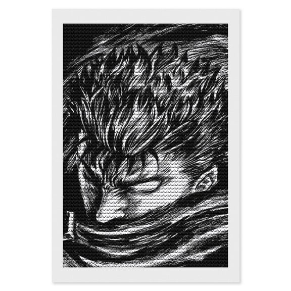 Berserk Diamond Art Kits DIY 5D Anime Painting by Number Kits Full Drills for Adults Crystal Pictures Arts Craft for Home Wall Decor Gift 8"×12"