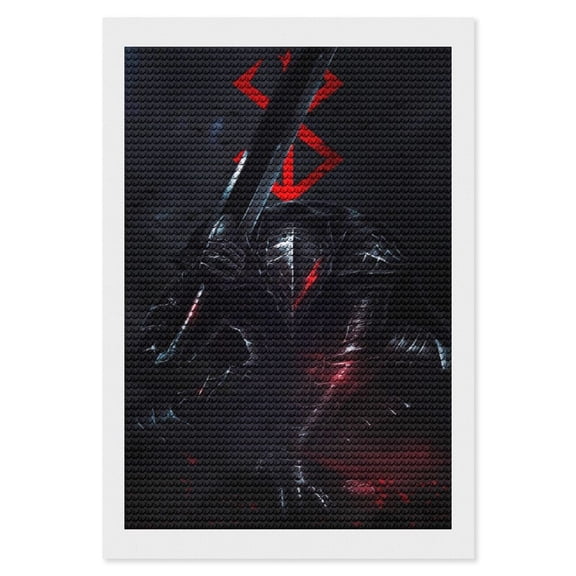 Berserk Diamond Art Kits DIY 5D Anime Painting by Number Kits Full Drills for Adults Crystal Pictures Arts Craft for Home Wall Decor Gift 8"×12"