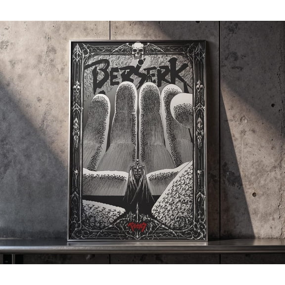 Berserk Manga Poster Art Print, God Hand Manga Wall Art, Femto Griffith Anime Poster, Eclipse Manga Print, Dark Fantasy Room Decor Unframed Size 24''x36'' GooGate