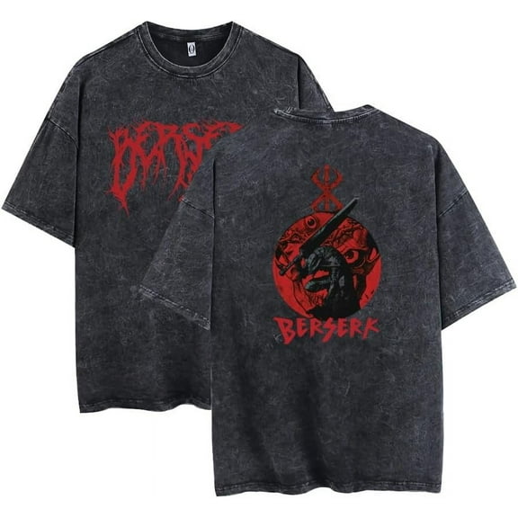 Berserk Manga Tshirt Mens Japanese Anime T-Shirt,Anime Casual T-Shirt Men/Women Fashion Short Sleeve Shirt