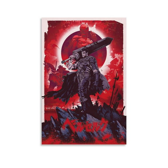 Berserk Poster Art Dark Fantasy Wall Print Anime Art Poster Canvas Painting Decor Wall Print Photo Gifts Home Modern Decorative Posters 16x24inch(40x60cm)