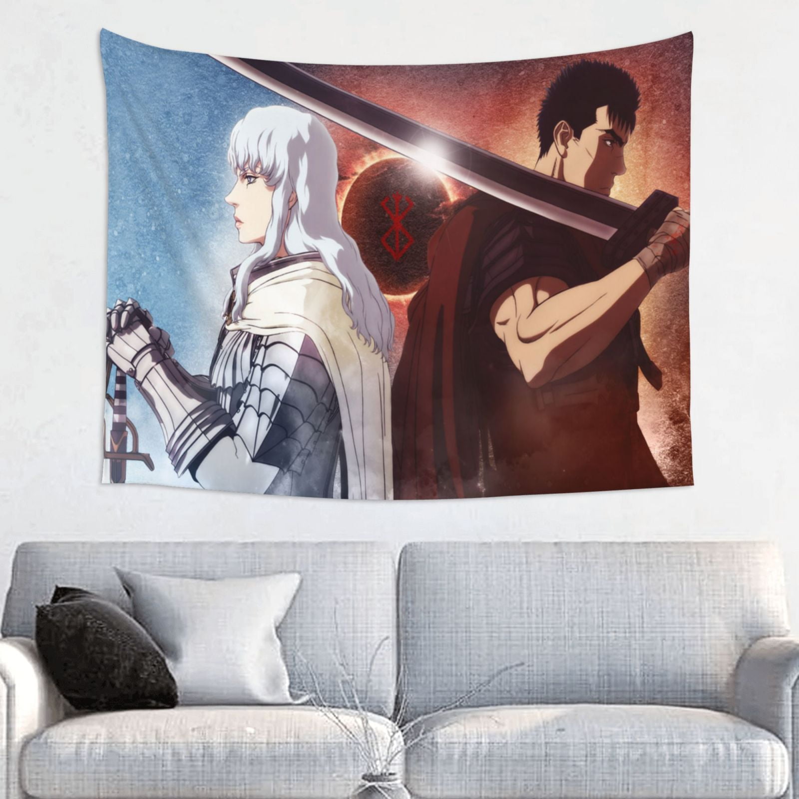 Berserk Tapestry Anime Poster Large Background Wall Art Bedroom Wall ...